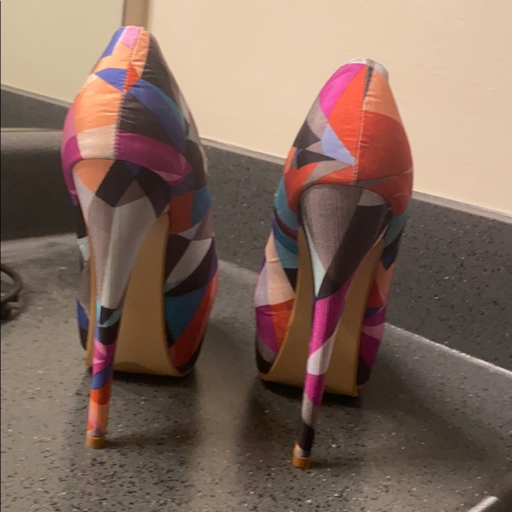 Multi-Colored Platform Shoes - Picture 2 of 3